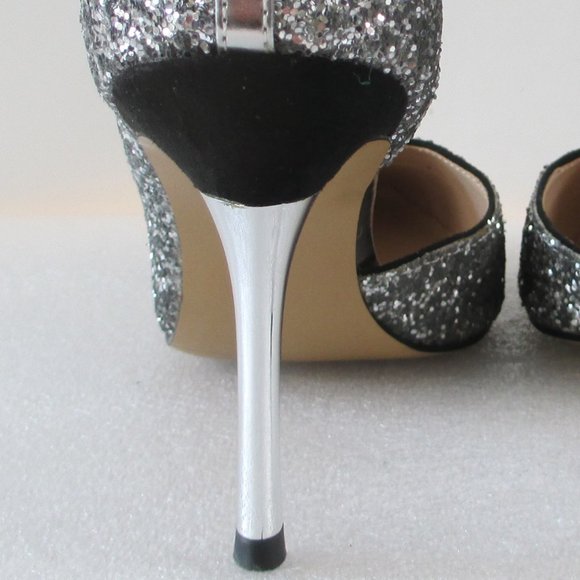 CHARLES & KEITH SILVER GLITTER PUMPS - Picture 5 of 16